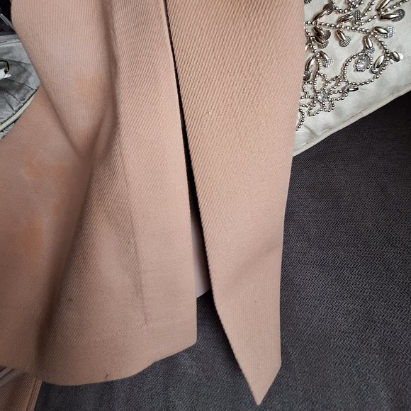 Ann Taylor Salmon Pink Long Wrap Coat Winter/Spring Cotton Blend Size XL - Picture 6 of 8